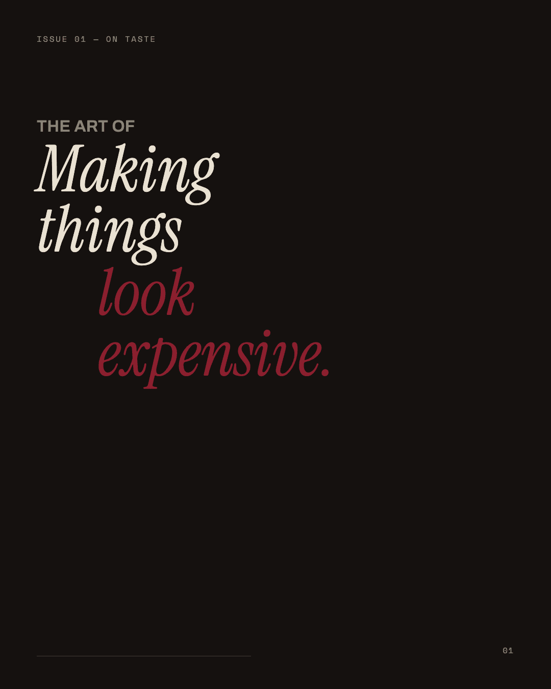 Why some design looks expensive