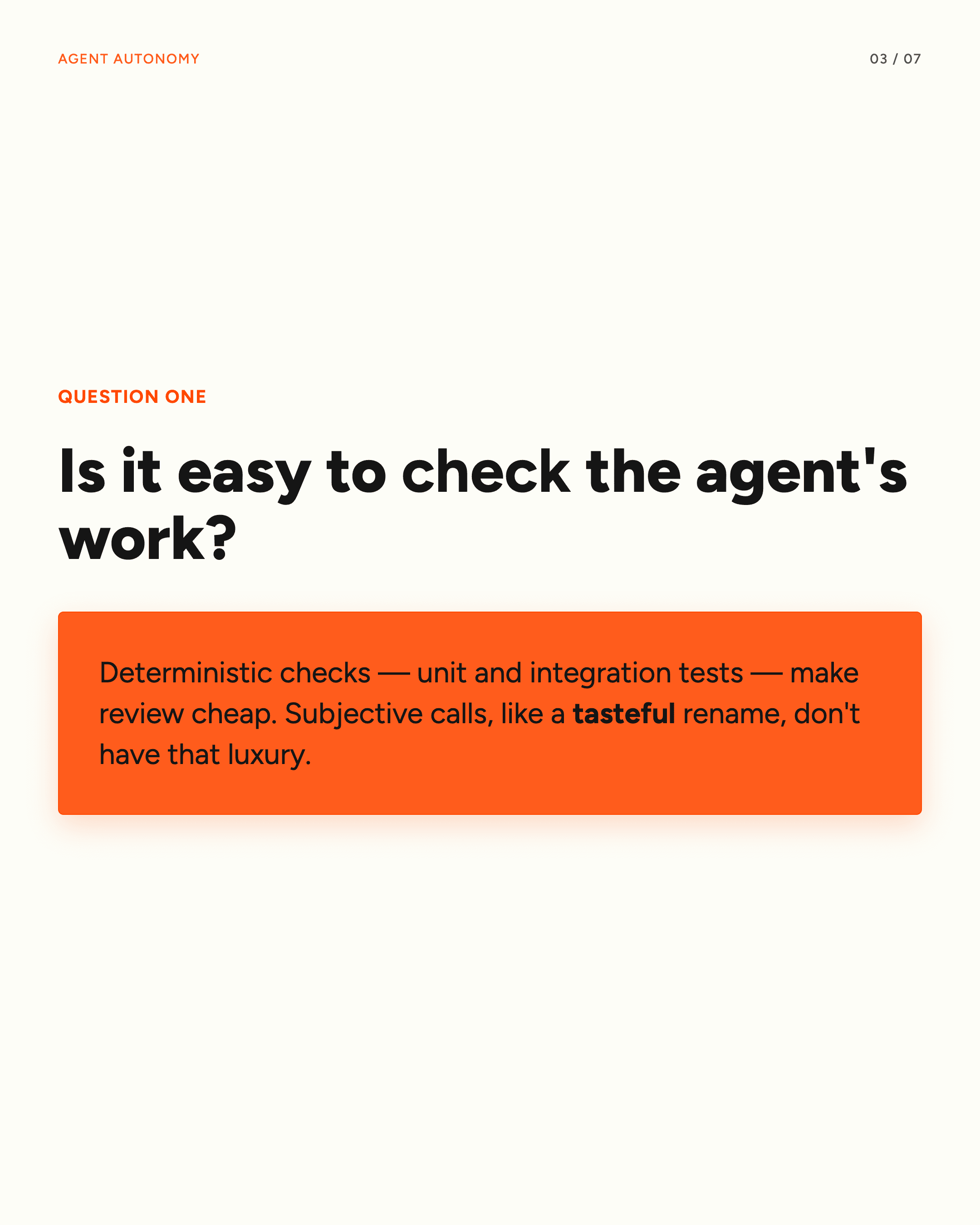 Agent autonomy, slide 3